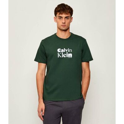 Calvin Klein T-shirt Regular Fit butelkowa zieleń XL Calvin Klein T-shirt Regular Fit butelkowa zieleń XL