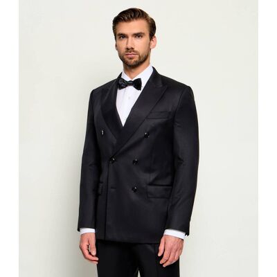 Boss BLACK Wełniana marynarka H-Huge-db-b1-263 Slim Fit czarny 56 Boss BLACK Wełniana marynarka H-Huge-db-b1-263 Slim Fit czarny 56
