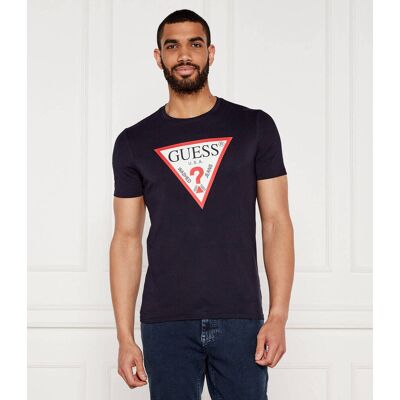Guess T-shirt Slim Fit granatowy M Guess T-shirt Slim Fit granatowy M