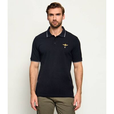 Aeronautica Militare Polo Regular Fit czarny XXL Aeronautica Militare Polo Regular Fit czarny XXL