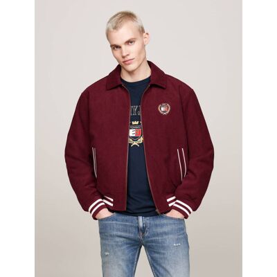 Tommy Jeans Kurtka bomber Loose fit bordowy L Tommy Jeans Kurtka bomber Loose fit bordowy L