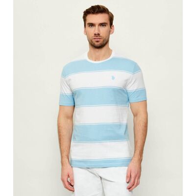US Polo ASSN T-shirt Regular Fit błękitny M US Polo ASSN T-shirt Regular Fit błękitny M