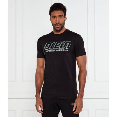 Philipp Plein T-shirt Racing Club Regular Fit czarny XL Philipp Plein T-shirt Racing Club Regular Fit czarny XL