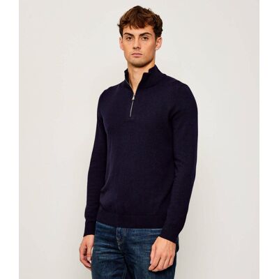 Joop! Jeans Wełniany sweter Lauriono Regular Fit granatowy L Joop! Jeans Wełniany sweter Lauriono Regular Fit granatowy L