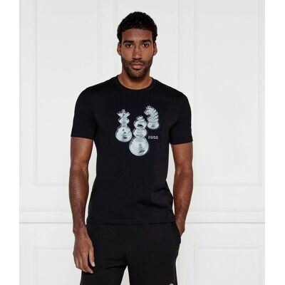 HUGO T-shirt Dischach Regular Fit czarny XS HUGO T-shirt Dischach Regular Fit czarny XS