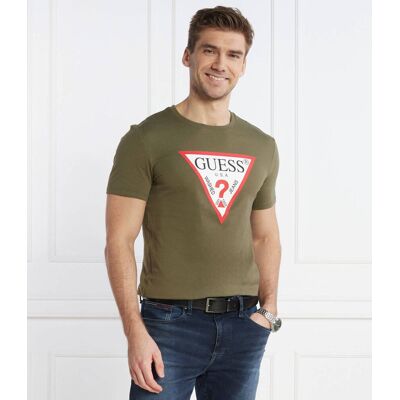 Guess T-shirt Slim Fit zielony XXL Guess T-shirt Slim Fit zielony XXL