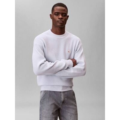 Calvin Klein Jeans Sweter Relaxed fit błękitny S Calvin Klein Jeans Sweter Relaxed fit błękitny S