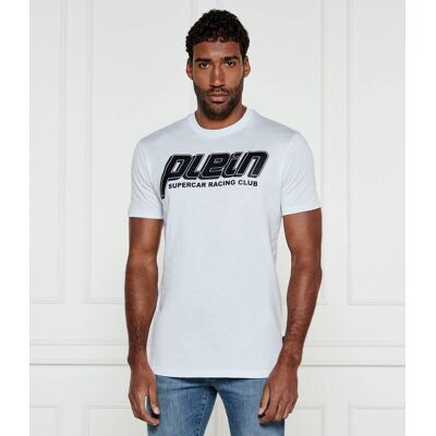 Philipp Plein T-shirt Racing Club Regular Fit biały XL Philipp Plein T-shirt Racing Club Regular Fit biały XL