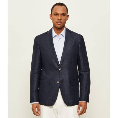 Sand Copenhagen Lniana marynarka Star Napoli Modern fit z dodatkiem wełny granatowy 52 Sand Copenhagen Lniana marynarka Star Napoli Modern fit z dodatkiem wełny granatowy 52