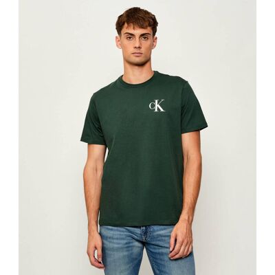 Calvin Klein Jeans T-shirt Regular Fit butelkowa zieleń XS Calvin Klein Jeans T-shirt Regular Fit butelkowa zieleń XS