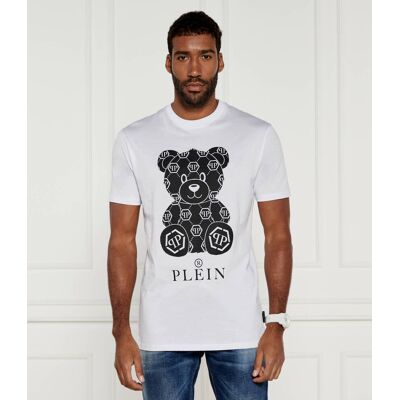 Philipp Plein T-shirt Teddy Bear Regular Fit biały XL Philipp Plein T-shirt Teddy Bear Regular Fit biały XL