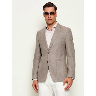 Boss BLACK Wełniana marynarka H-Hutson-2PP-263 z dodatkiem lnu beżowy 52 Boss BLACK Wełniana marynarka H-Hutson-2PP-263 z dodatkiem lnu beżowy 52