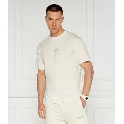 HUGO T-shirt Diqitee Comfort fit kremowy XL HUGO T-shirt Diqitee Comfort fit kremowy XL