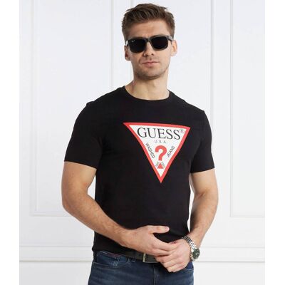 Guess T-shirt Slim Fit czarny M Guess T-shirt Slim Fit czarny M