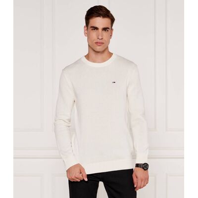 Tommy Jeans Sweter Slim Fit ecru XXL Tommy Jeans Sweter Slim Fit ecru XXL