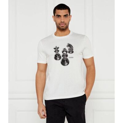 HUGO T-shirt Dischach Regular Fit biały XXL HUGO T-shirt Dischach Regular Fit biały XXL