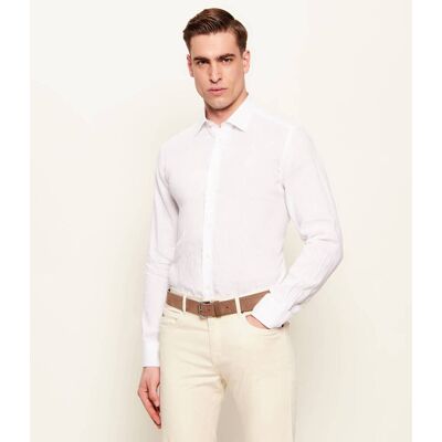 Sand Copenhagen Lniana koszula State Soft Regular Fit biały 39 Sand Copenhagen Lniana koszula State Soft Regular Fit biały 39