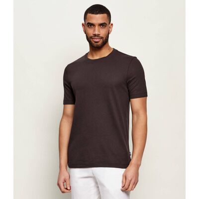 Boss BLACK T-shirt Tiburt Regular Fit brązowy M Boss BLACK T-shirt Tiburt Regular Fit brązowy M