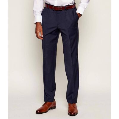 Boss BLACK Wełniane spodnie H-Leon-MM-C-224 Regular Fit granatowy 54 Boss BLACK Wełniane spodnie H-Leon-MM-C-224 Regular Fit granatowy 54