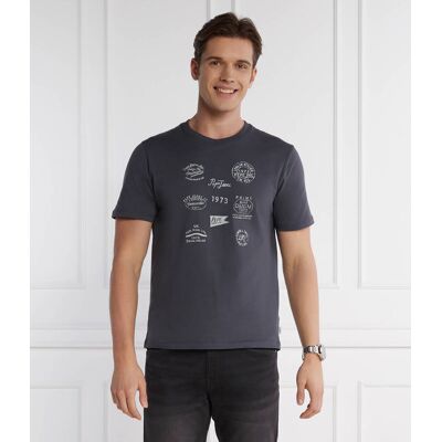 Pepe Jeans London T-shirt CHAY Regular Fit grafitowy M Pepe Jeans London T-shirt CHAY Regular Fit grafitowy M