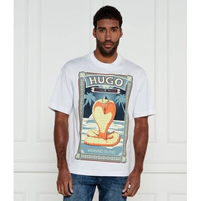HUGO T-shirt Dicobri Oversize fit biały L HUGO T-shirt Dicobri Oversize fit biały L