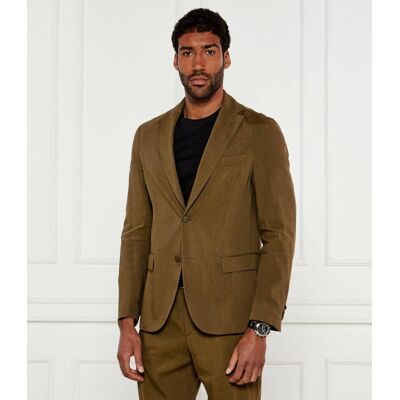 Boss BLACK Lniana marynarka P-Hanry-Flaps-WG-252 Slim Fit oliwkowy 54 Boss BLACK Lniana marynarka P-Hanry-Flaps-WG-252 Slim Fit oliwkowy 54
