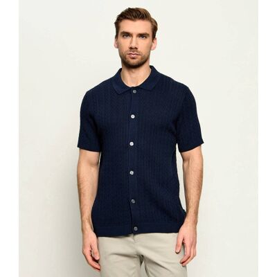 Joop! Kardigan Tristao Regular Fit mercerised granatowy XL Joop! Kardigan Tristao Regular Fit mercerised granatowy XL