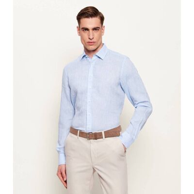 Sand Copenhagen Lniana koszula State Soft Regular Fit błękitny 39 Sand Copenhagen Lniana koszula State Soft Regular Fit błękitny 39
