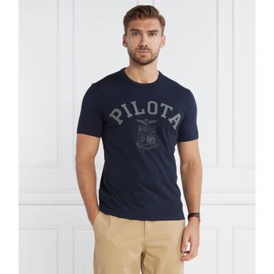 Aeronautica Militare T-shirt Regular Fit granatowy S Aeronautica Militare T-shirt Regular Fit granatowy S