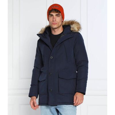 Superdry Puchowa kurtka Regular Fit granatowy XXL Superdry Puchowa kurtka Regular Fit granatowy XXL