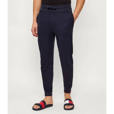 Boss BLACK Spodnie dresowe Structure Regular Fit granatowy S Boss BLACK Spodnie dresowe Structure Regular Fit granatowy S