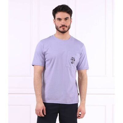 Boss ORANGE T-shirt TeeVibes Relaxed fit fioletowy M Boss ORANGE T-shirt TeeVibes Relaxed fit fioletowy M