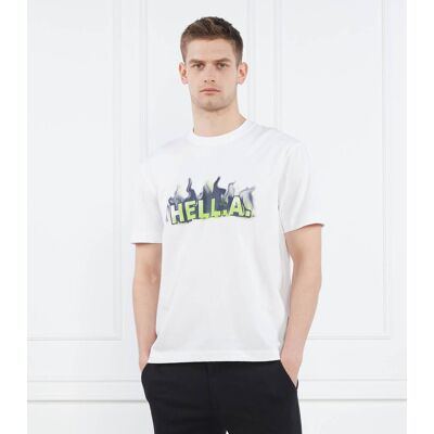 Boss ORANGE T-shirt TeeFire Oversize fit biały L Boss ORANGE T-shirt TeeFire Oversize fit biały L