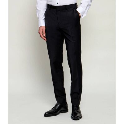 HUGO Wełniane spodnie HestenM204X Extra slim fit czarny 56 HUGO Wełniane spodnie HestenM204X Extra slim fit czarny 56