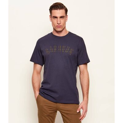 Barbour T-shirt Berwick Tartan Tailored slim granatowy XL Barbour T-shirt Berwick Tartan Tailored slim granatowy XL