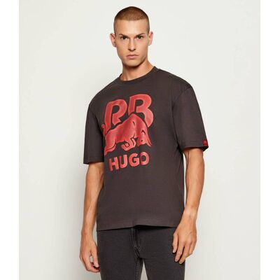HUGO T-shirt Dayla_RB HUGO x Racing Bulls Loose fit grafitowy XS HUGO T-shirt Dayla_RB HUGO x Racing Bulls Loose fit grafitowy XS