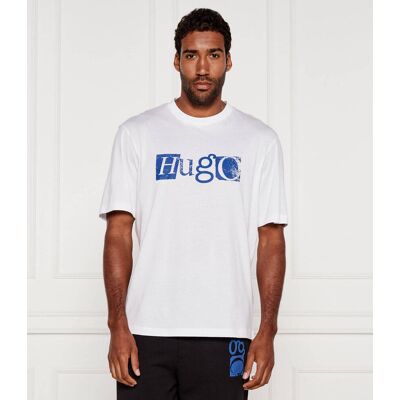 Hugo Blue T-shirt Nugix Loose fit biały XXL Hugo Blue T-shirt Nugix Loose fit biały XXL