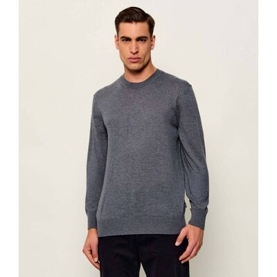 Boss BLACK Wełniany sweter H-Leno Regular Fit grafitowy S Boss BLACK Wełniany sweter H-Leno Regular Fit grafitowy S