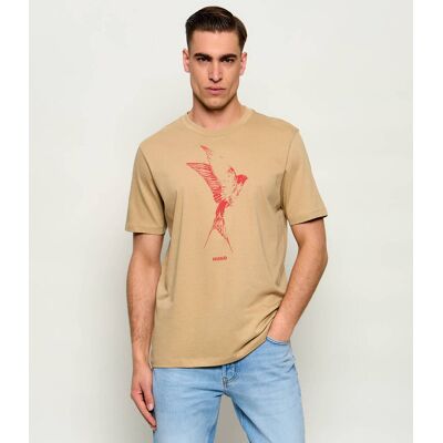 HUGO T-shirt Duhorse Regular Fit beżowy XL HUGO T-shirt Duhorse Regular Fit beżowy XL
