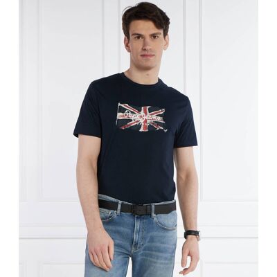 Pepe Jeans London T-shirt CLAG Regular Fit granatowy M Pepe Jeans London T-shirt CLAG Regular Fit granatowy M