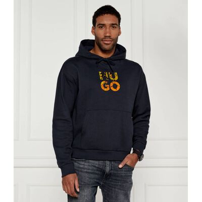 HUGO Bluza Diridood Relaxed fit granatowy M HUGO Bluza Diridood Relaxed fit granatowy M