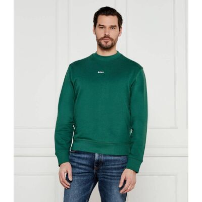 Boss ORANGE Bluza WeSmallcrew Comfort fit butelkowa zieleń S Boss ORANGE Bluza WeSmallcrew Comfort fit butelkowa zieleń S