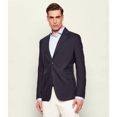 Drykorn Lniana marynarka YAMES Slim Fit granatowy 50 Drykorn Lniana marynarka YAMES Slim Fit granatowy 50