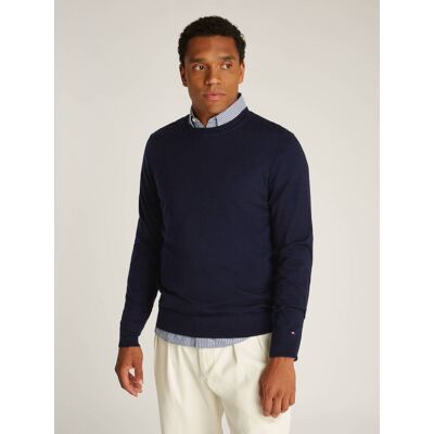Tommy Hilfiger Wełniany sweter Regular Fit granatowy S Tommy Hilfiger Wełniany sweter Regular Fit granatowy S