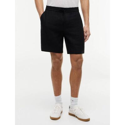 Tommy Hilfiger Lniane szorty chino DOVER Regular Fit czarny 34 Tommy Hilfiger Lniane szorty chino DOVER Regular Fit czarny 34