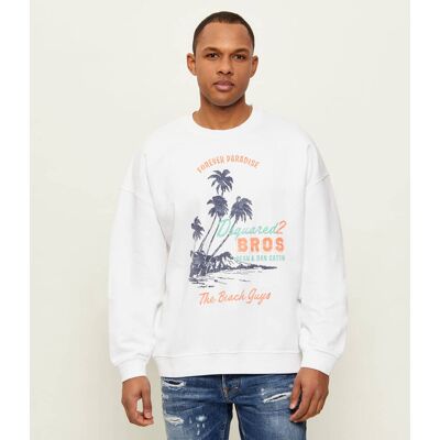 Dsquared2 Bluza Summer Vintage Relaxed fit biały L Dsquared2 Bluza Summer Vintage Relaxed fit biały L