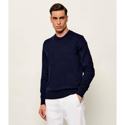Boss BLACK Wełniany sweter H-Leno Regular Fit granatowy S Boss BLACK Wełniany sweter H-Leno Regular Fit granatowy S