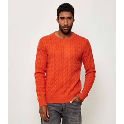 Tommy Hilfiger Sweter TH x F.C. Liverpool Regular Fit pomarańczowy L Tommy Hilfiger Sweter TH x F.C. Liverpool Regular Fit pomarańczowy L