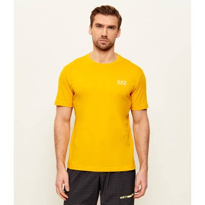 EA7 T-shirt Slim Fit musztardowy XL EA7 T-shirt Slim Fit musztardowy XL