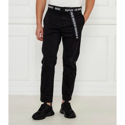 HUGO Spodnie chino David251D Slim Fit czarny 34/34 HUGO Spodnie chino David251D Slim Fit czarny 34/34
